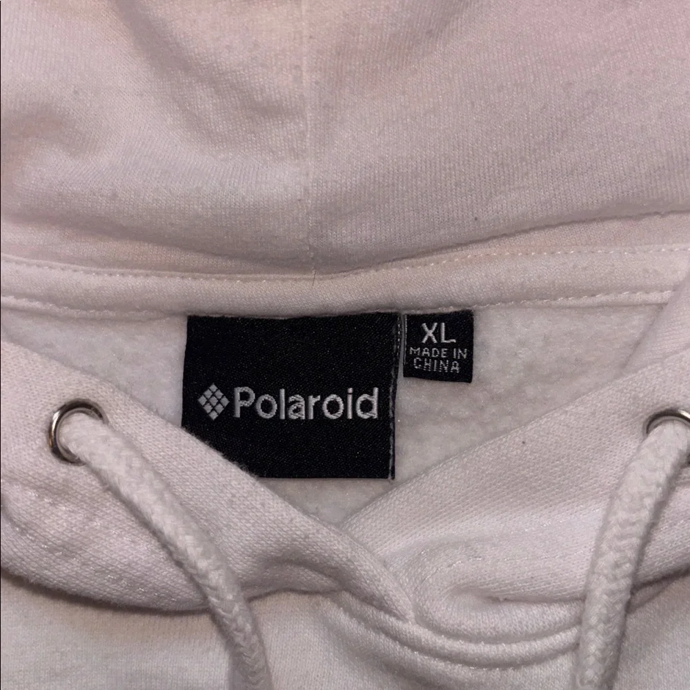 Polaroid Fleece Cropped Boxy Hooded Sweatshirt, Size XL